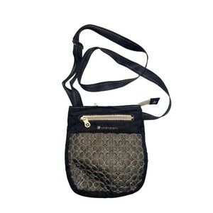 Sherpani Quilted Crossbody Shoulder Bag Black Adjustable Strap